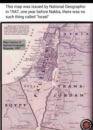 ANTES DE 1947 NO EXISTIA ISRAEL