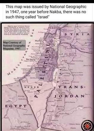 ANTES DE 1947 NO EXISTIA ISRAEL